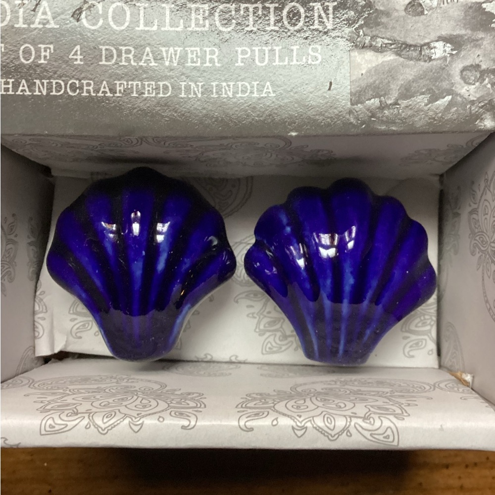 Blue Shell Drawer Pull Sets - Picture 2 of 4